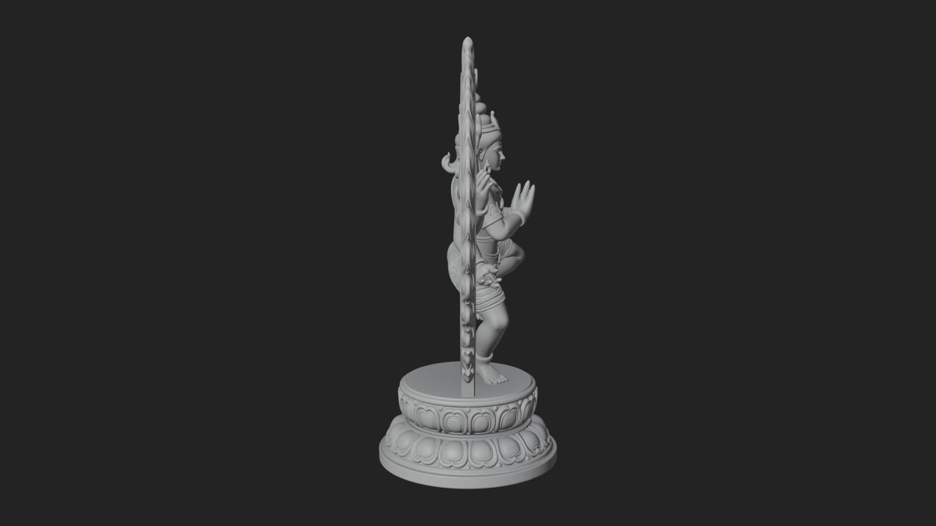 Dancing Shiva Nataraja Statue Design 1 3D Print Model 3D Model