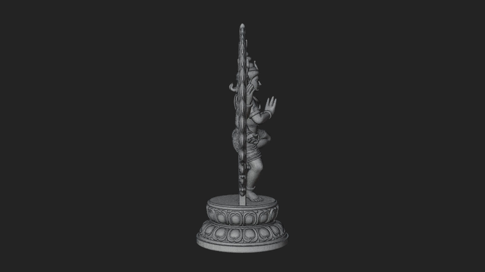 Dancing Shiva Nataraja Statue Design 1 3D Print Model 3D Model