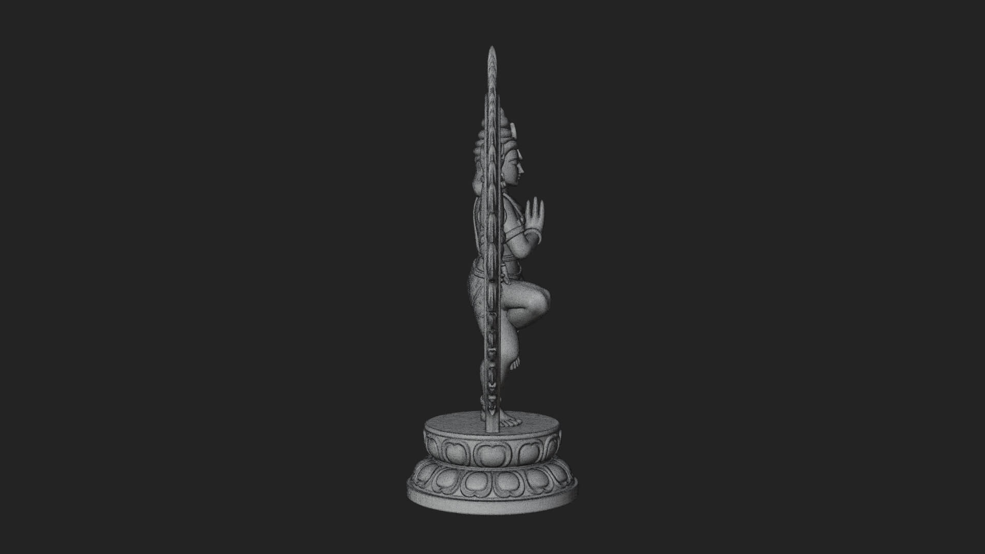 Dancing Shiva Nataraja Statue Design 2 3D Print Model 3D Model