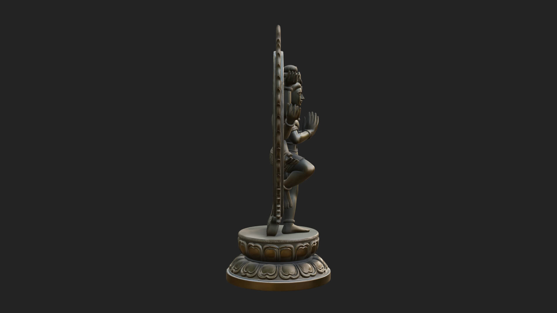 Dancing Shiva Nataraja Statue Design 3 3D Print Model 3D Model