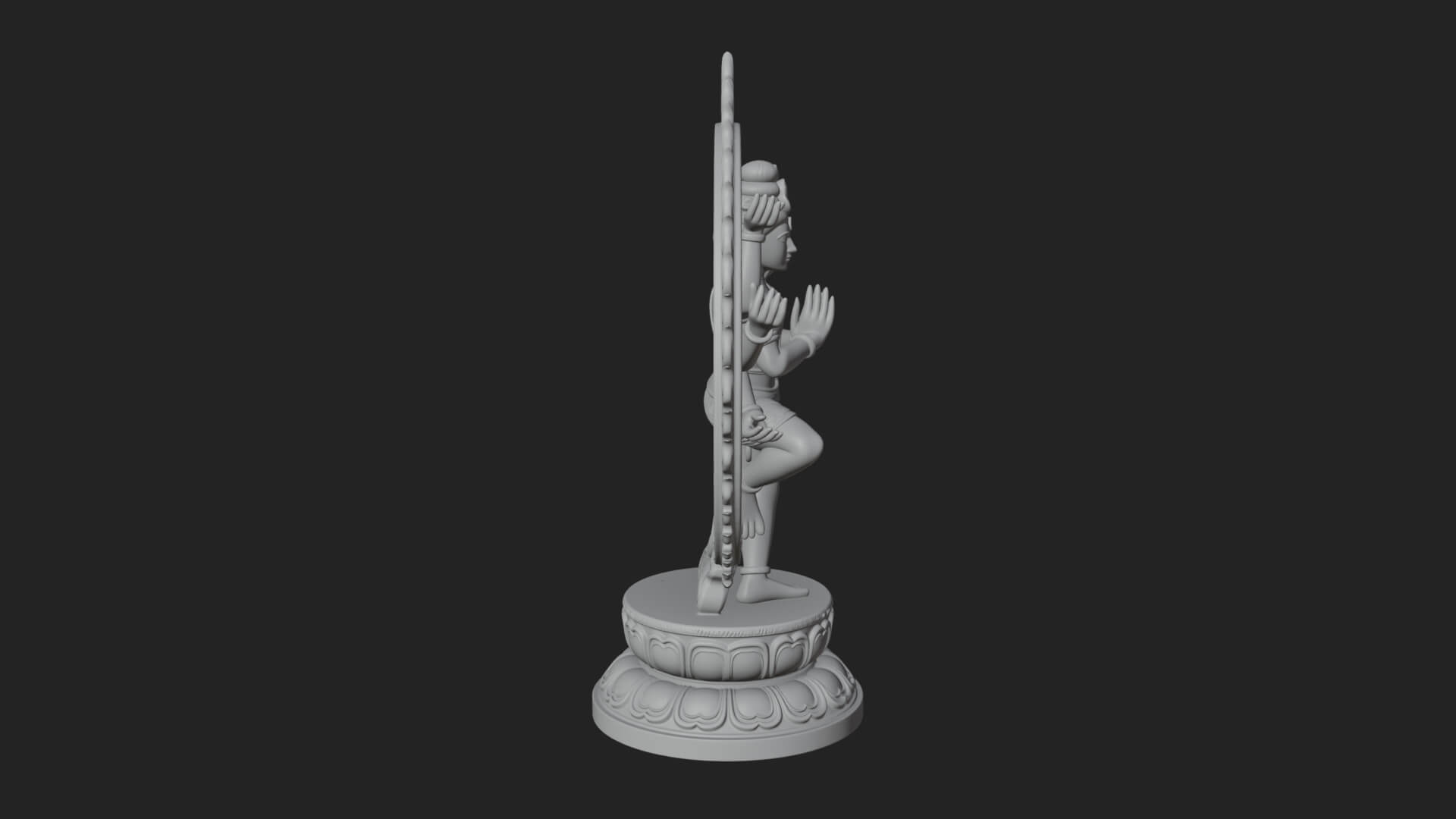 Dancing Shiva Nataraja Statue Design 3 3D Print Model 3D Model