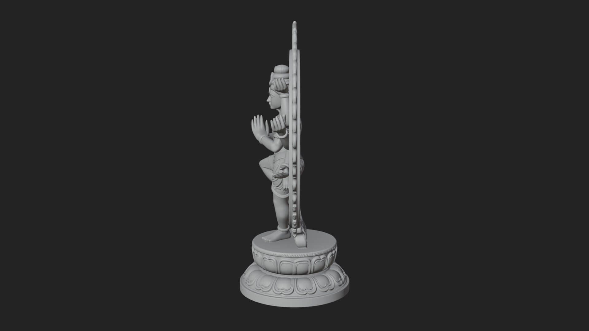 Dancing Shiva Nataraja Statue Design 3 3D Print Model 3D Model