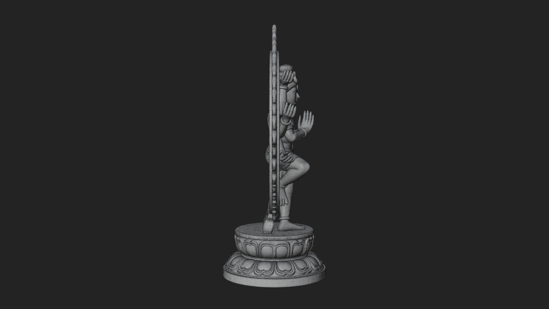 Dancing Shiva Nataraja Statue Design 3 3D Print Model 3D Model