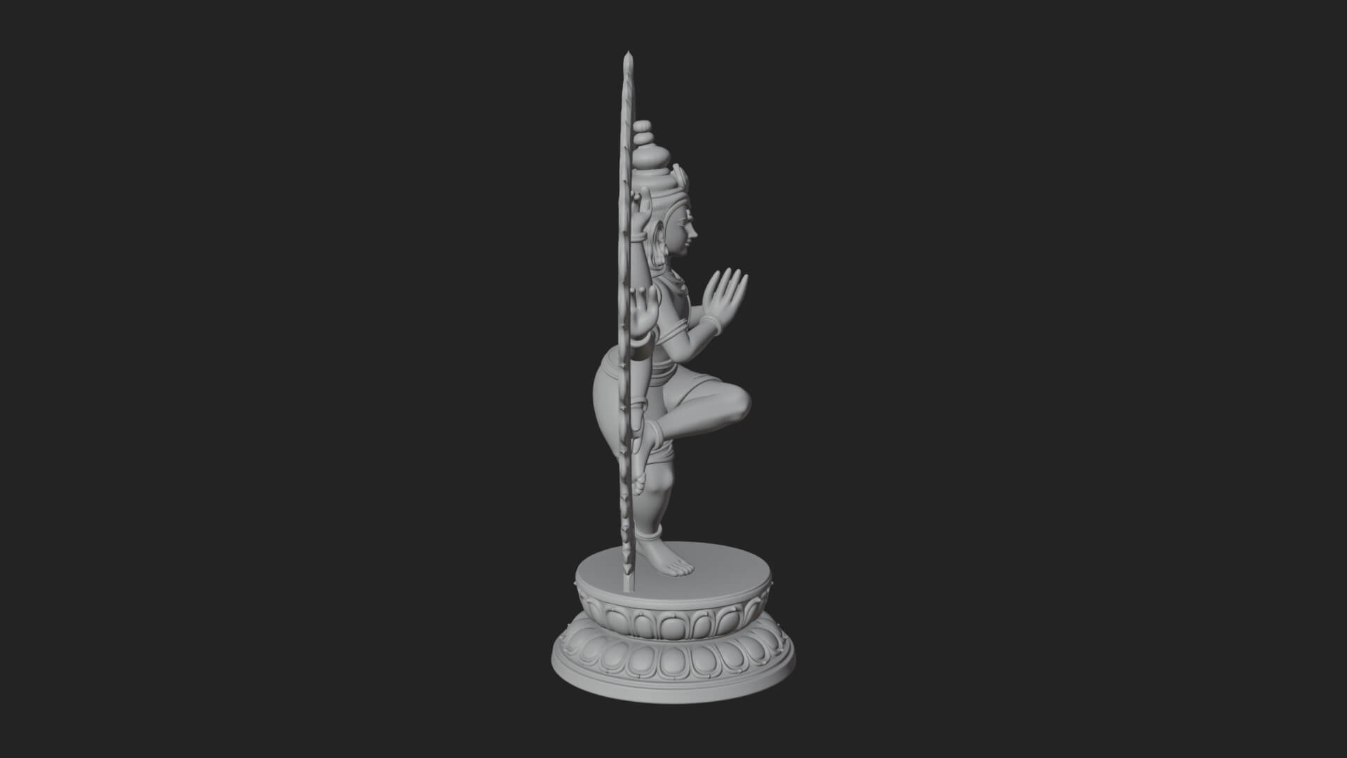 Dancing Shiva Nataraja Statue Design 4 3D Print Model 3D Model