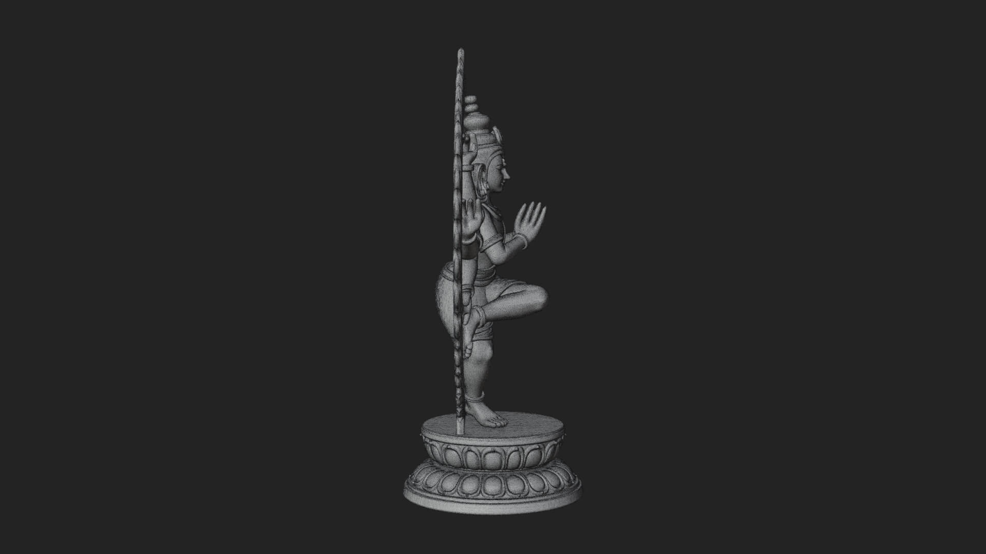 Dancing Shiva Nataraja Statue Design 4 3D Print Model 3D Model
