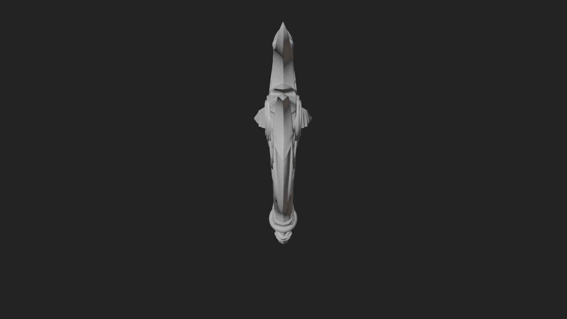 Dark Axe Head Staff Model Design 11 3D Print Model 3D Model