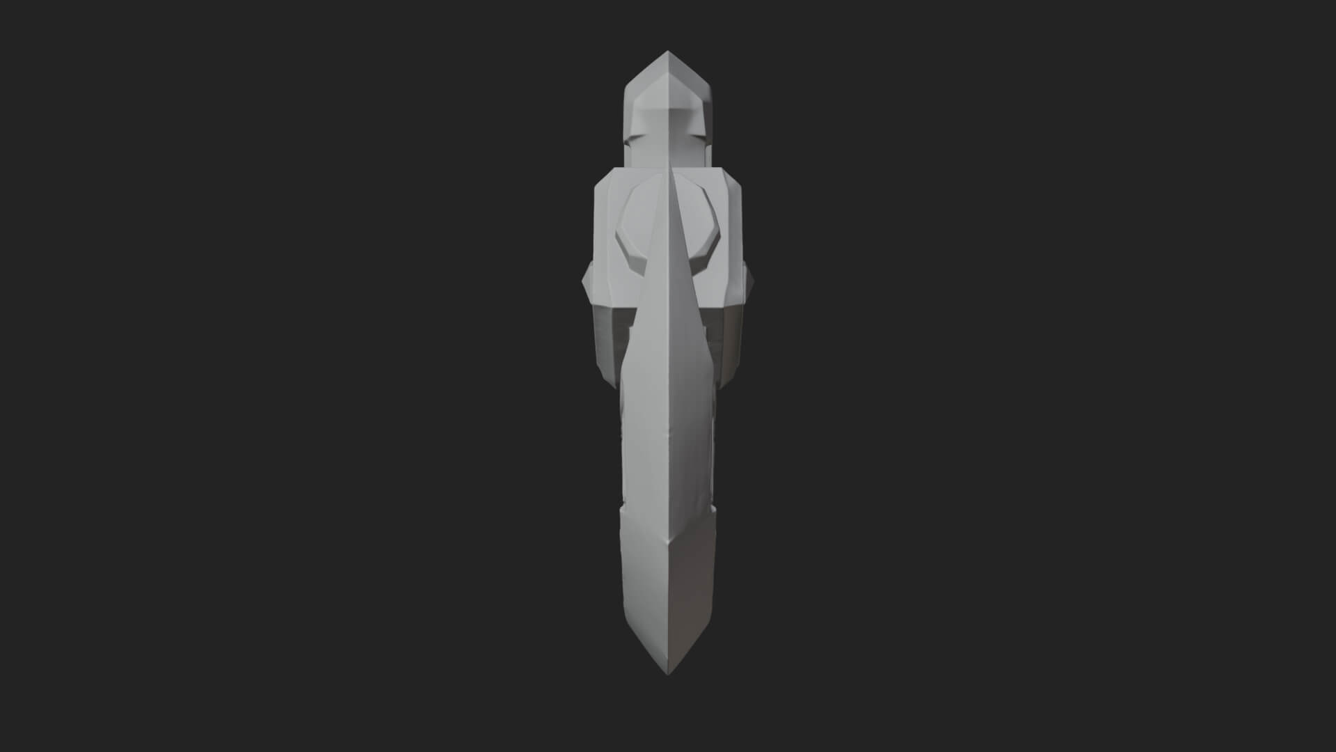Dark Axe Head Staff Model Design 2 3D Print Model 3D Model