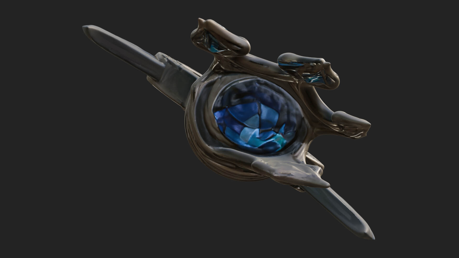 Dark Axe Head Staff Model Design 7 3D Print Model 3D Model
