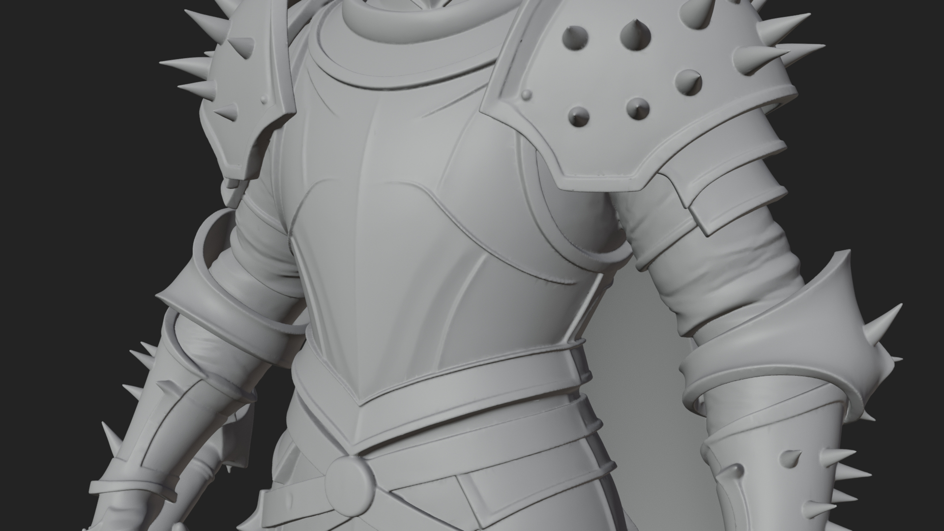 Dark Horned Knight Statue Design 10 3D Print Model 3D Model