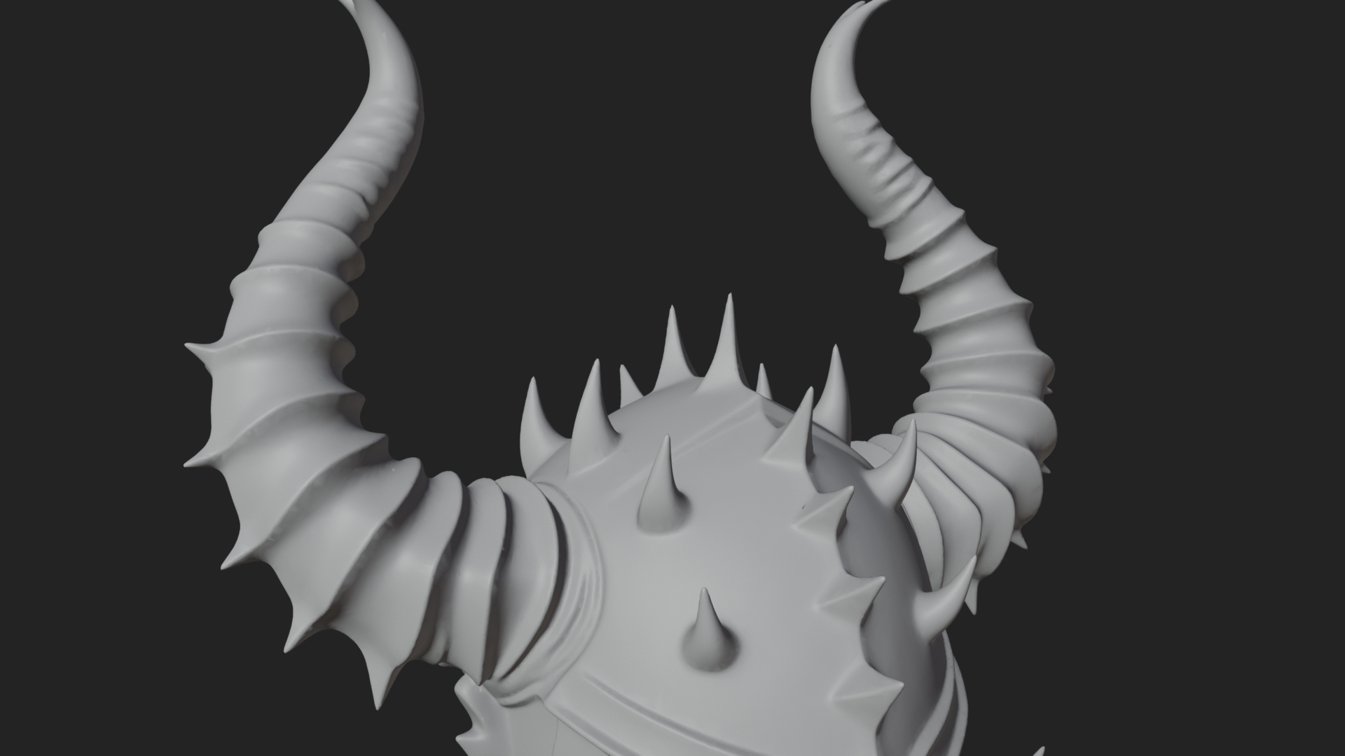 Dark Horned Knight Statue Design 11 3D Print Model 3D Model