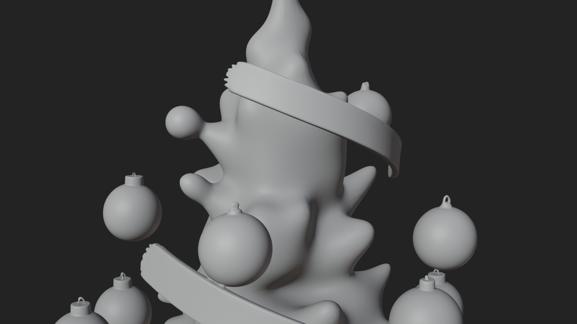 Decorated Christmas Tree Model Design 1 3D Print Model 3D Model