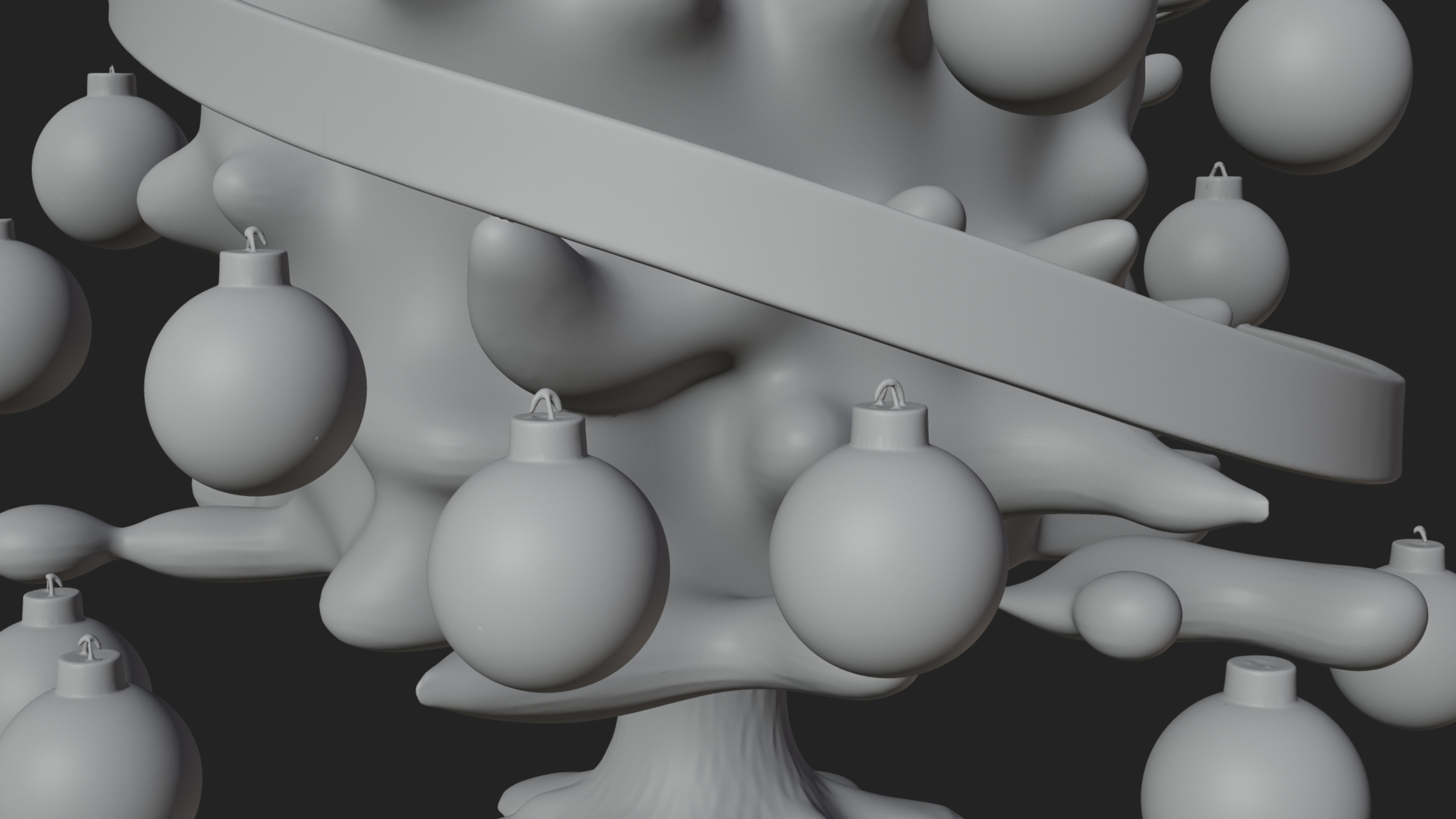 Decorated Christmas Tree Model Design 1 3D Print Model 3D Model