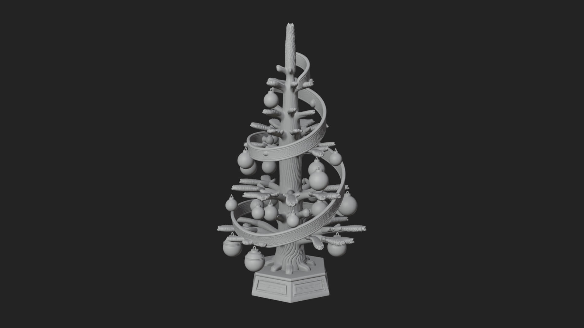 Decorated Christmas Tree Model Design 10 3D Print Model 3D Model