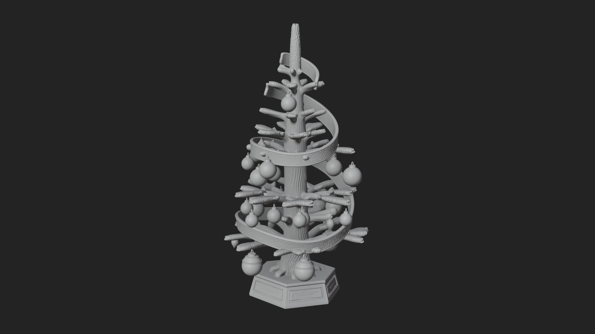 Decorated Christmas Tree Model Design 10 3D Print Model 3D Model