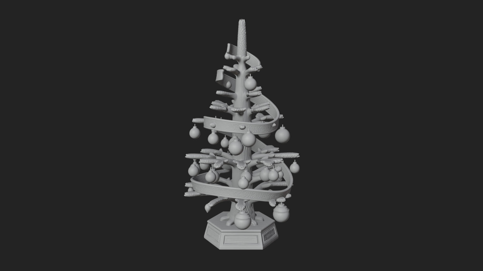 Decorated Christmas Tree Model Design 10 3D Print Model 3D Model