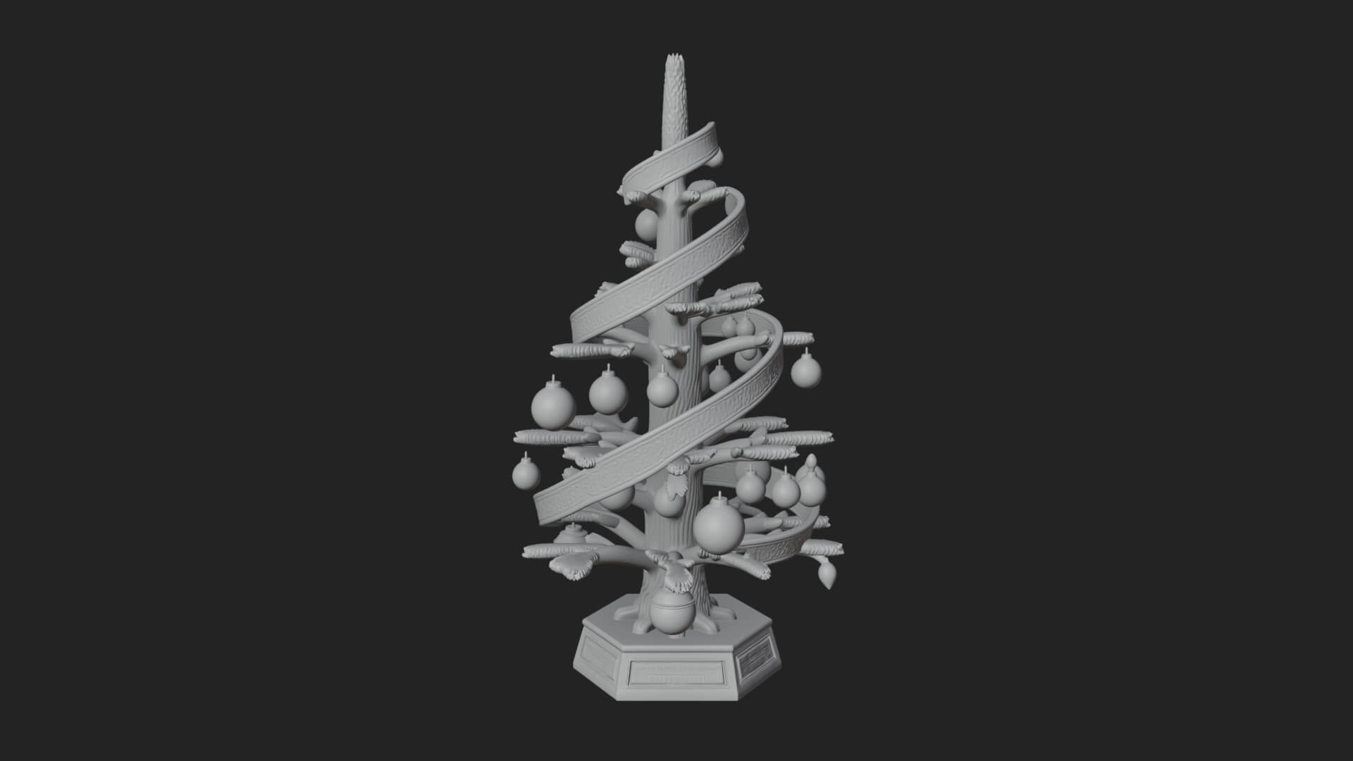 Decorated Christmas Tree Model Design 10 3D Print Model 3D Model