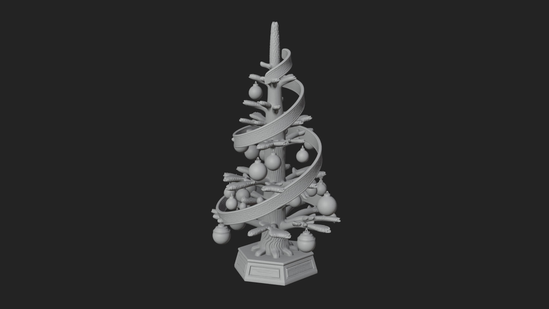 Decorated Christmas Tree Model Design 10 3D Print Model 3D Model