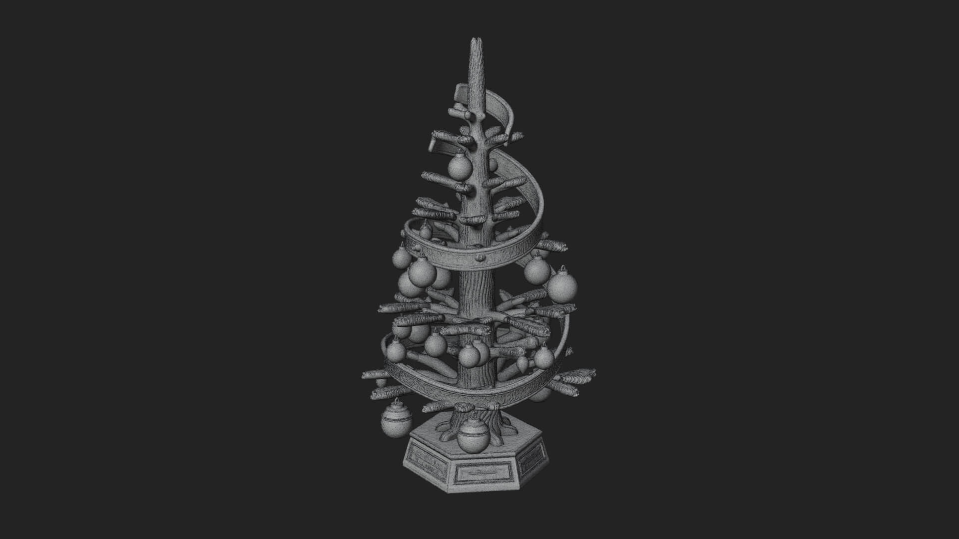 Decorated Christmas Tree Model Design 10 3D Print Model 3D Model