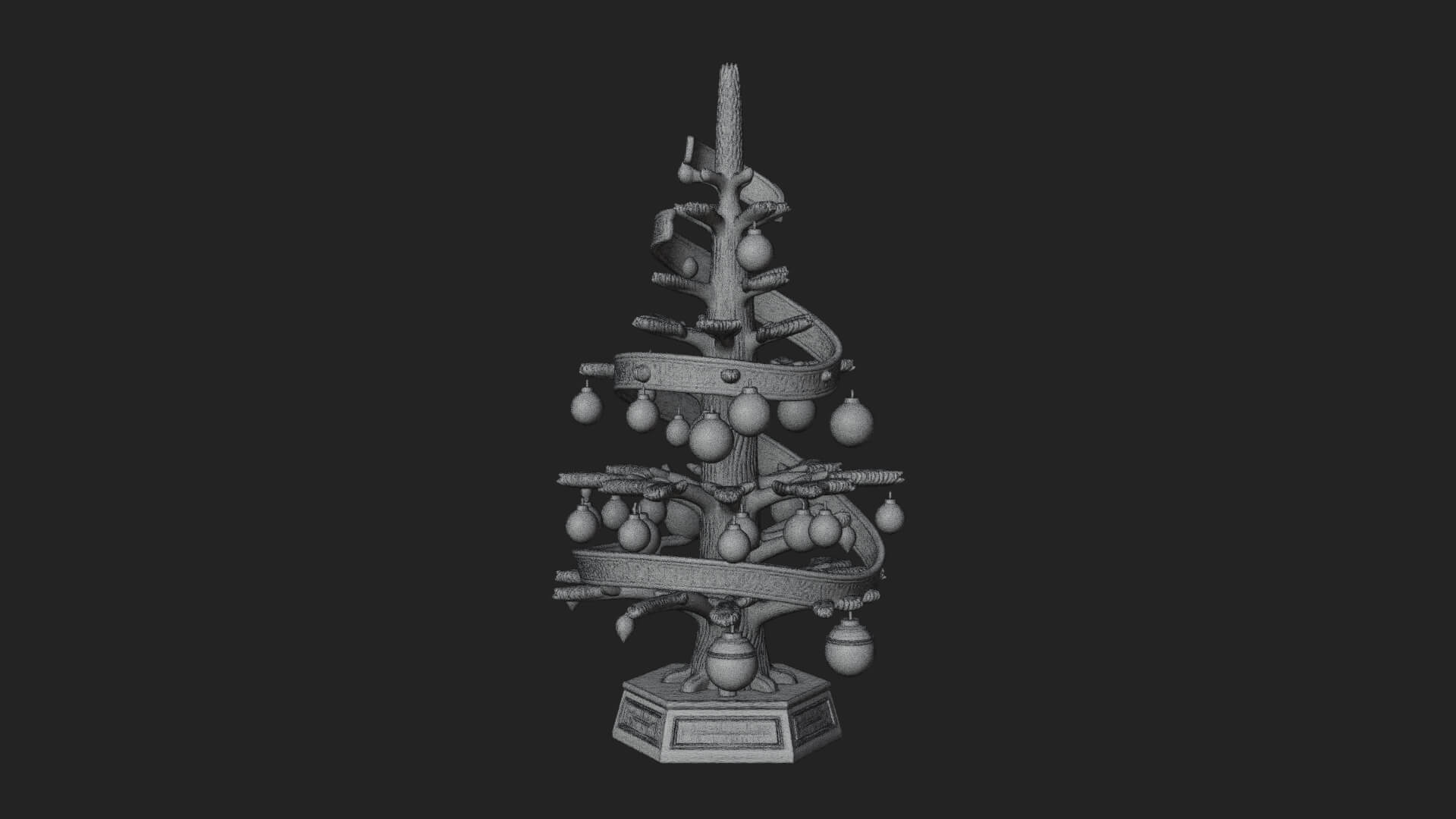 Decorated Christmas Tree Model Design 10 3D Print Model 3D Model