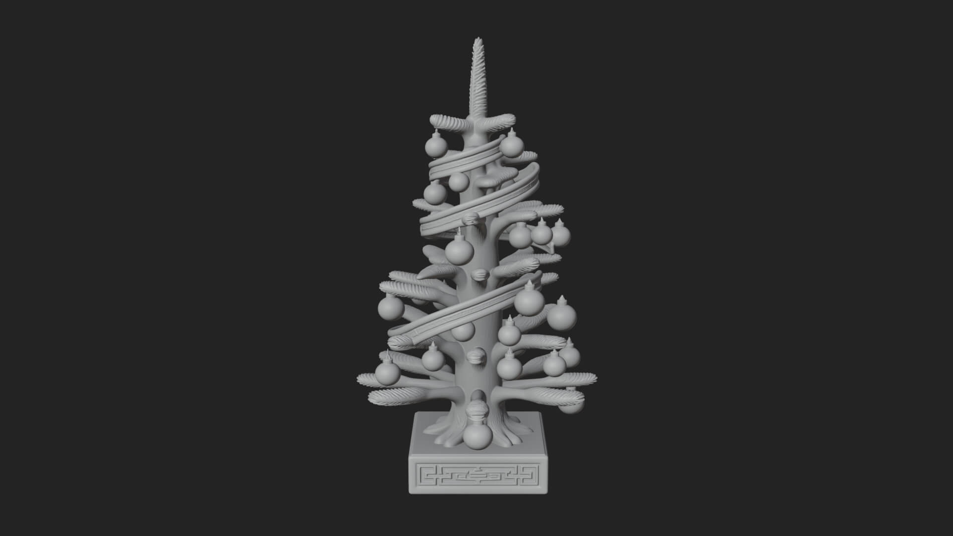 Decorated Christmas Tree Model Design 11 3D Print Model 3D Model
