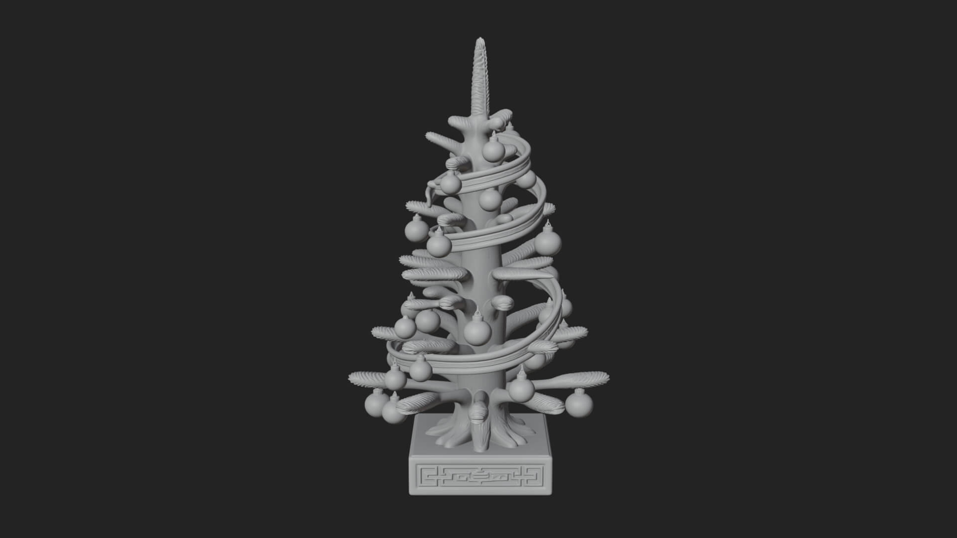 Decorated Christmas Tree Model Design 11 3D Print Model 3D Model