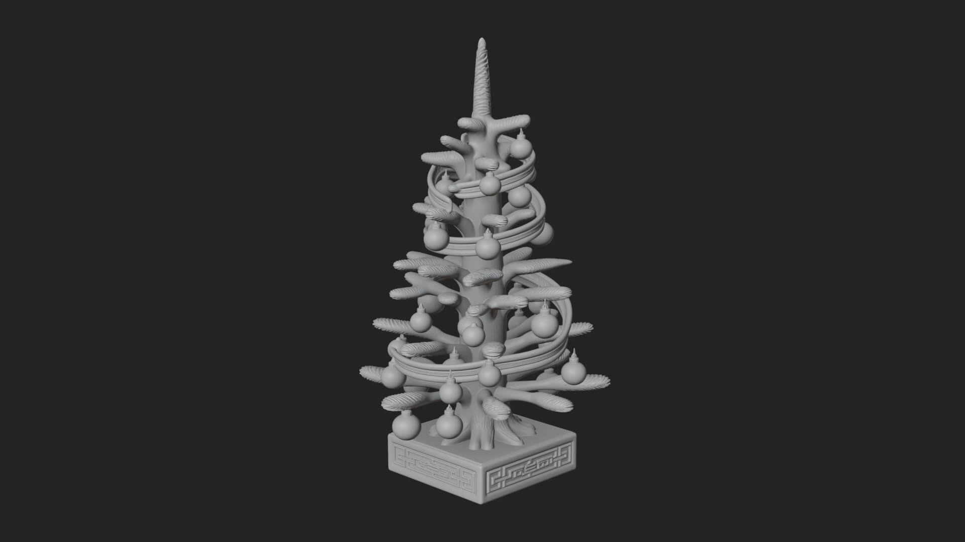 Decorated Christmas Tree Model Design 11 3D Print Model 3D Model