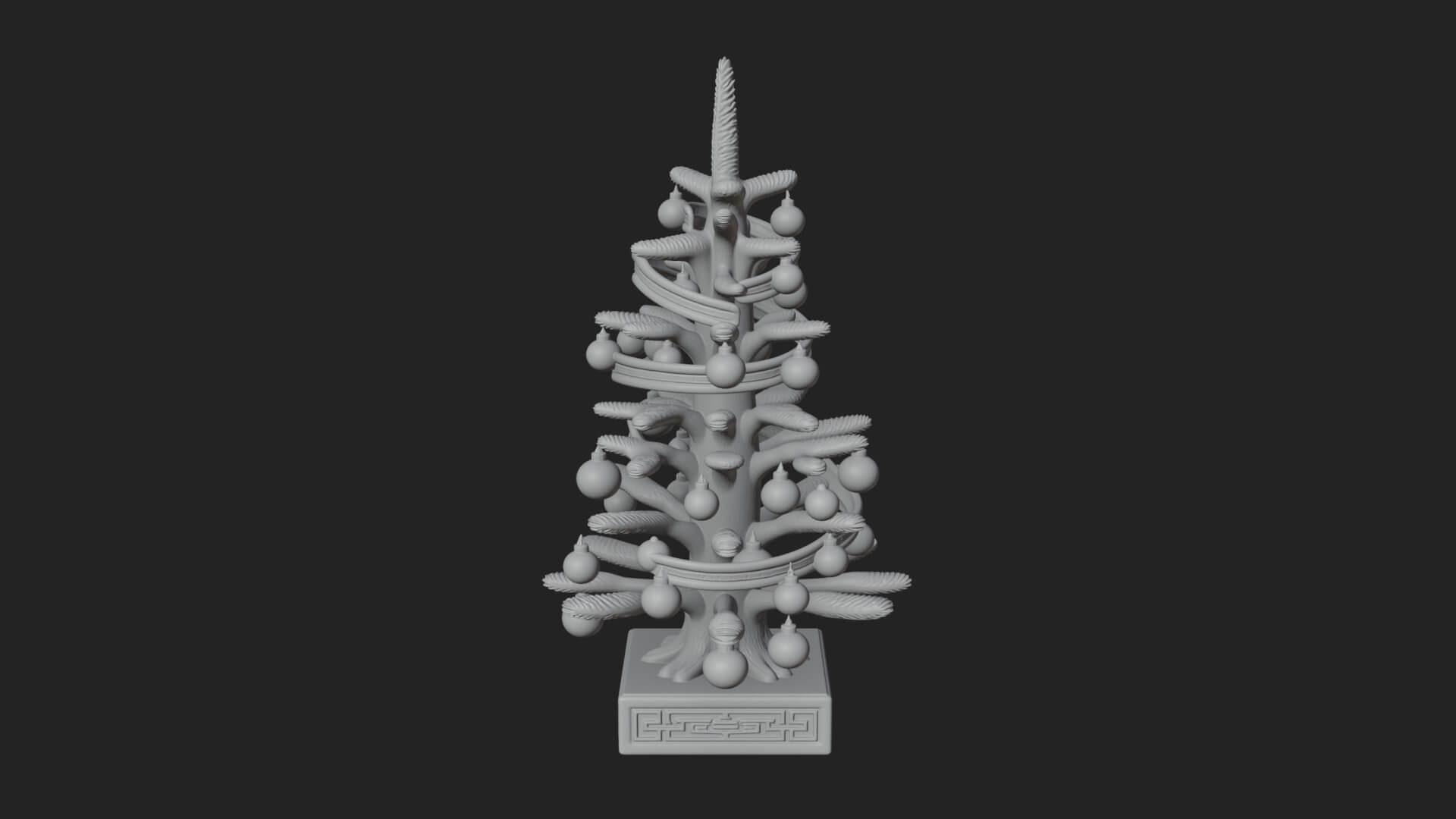 Decorated Christmas Tree Model Design 11 3D Print Model 3D Model