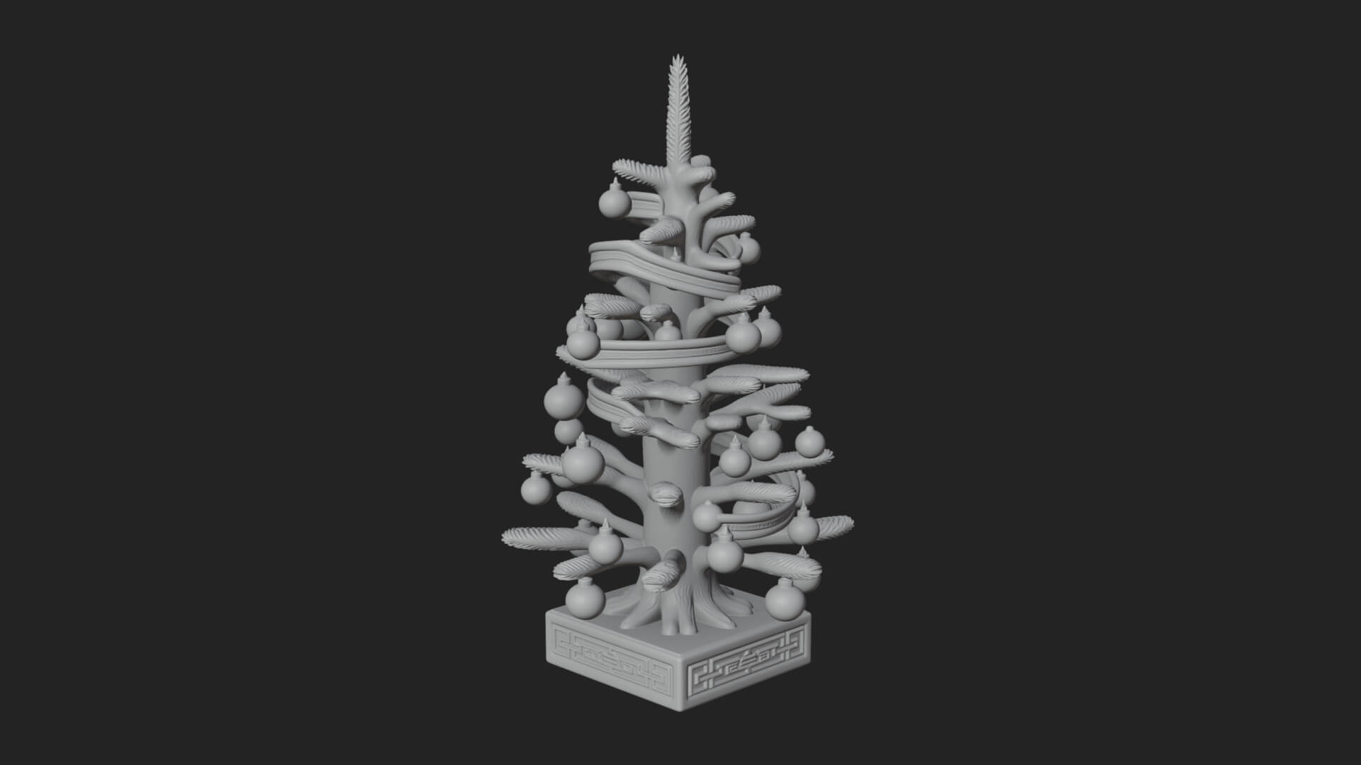 Decorated Christmas Tree Model Design 11 3D Print Model 3D Model
