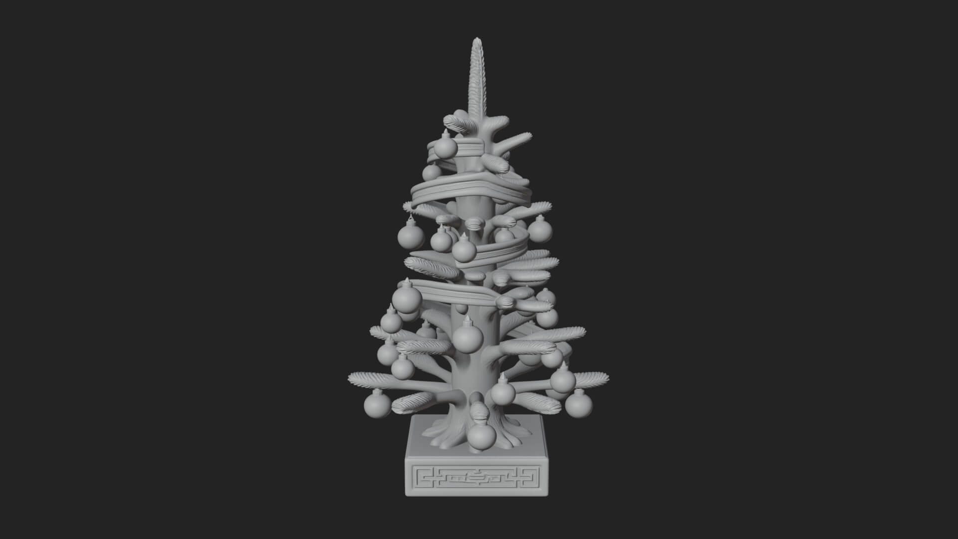 Decorated Christmas Tree Model Design 11 3D Print Model 3D Model