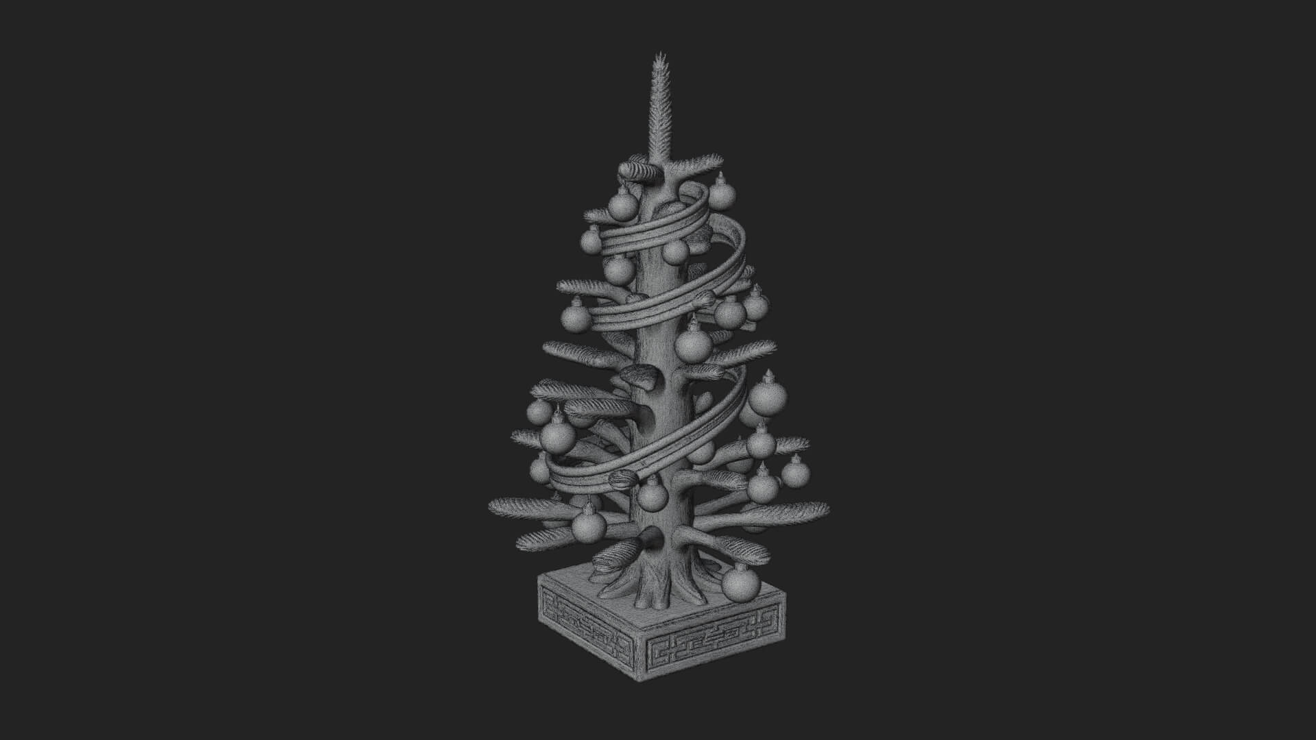 Decorated Christmas Tree Model Design 11 3D Print Model 3D Model