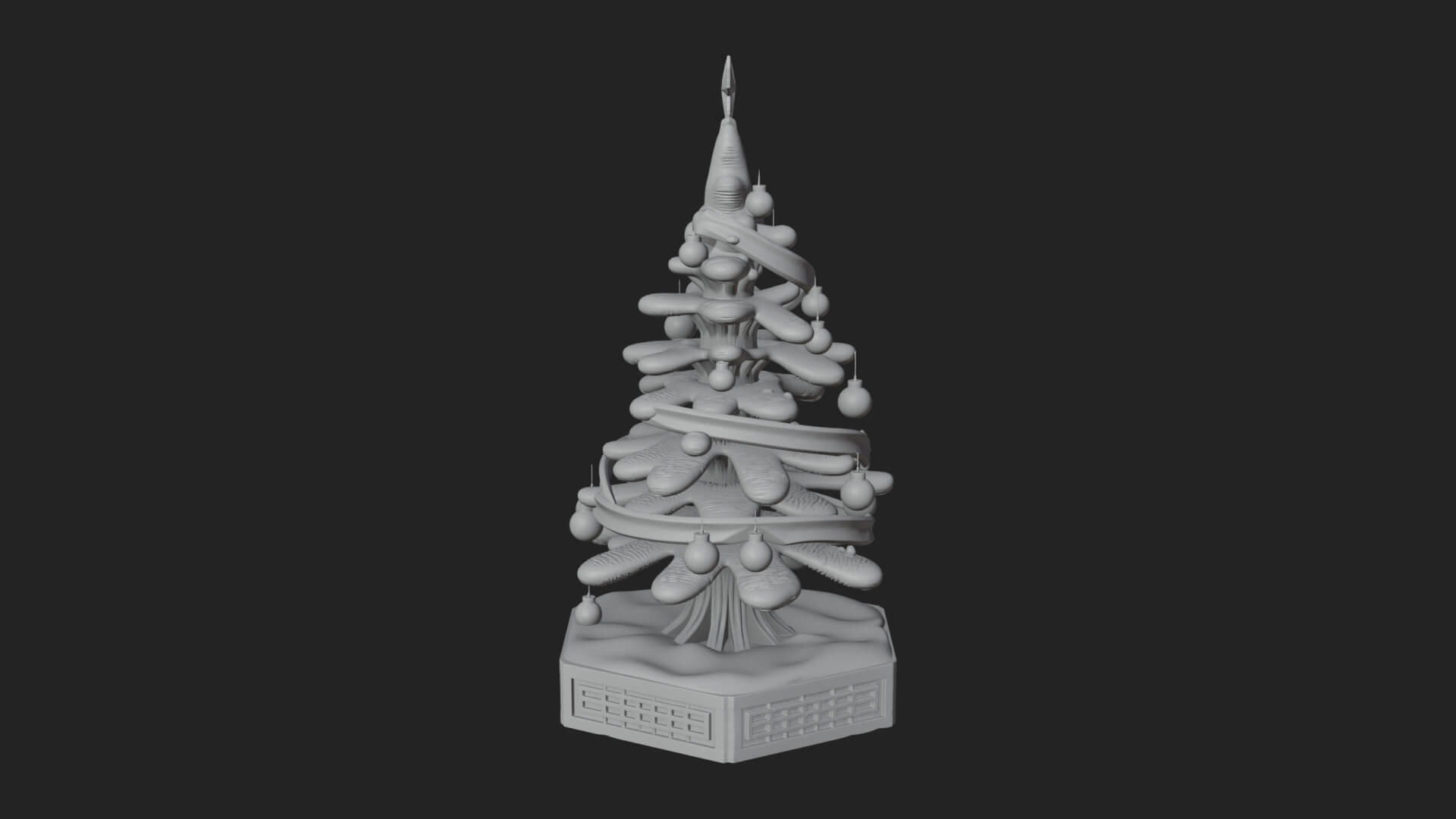 Decorated Christmas Tree Model Design 18 3D Print Model 3D Model