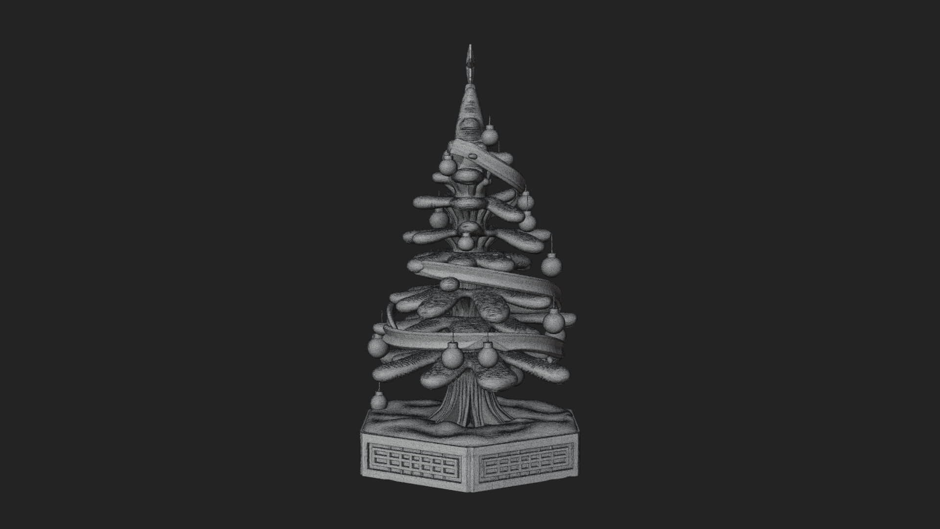 Decorated Christmas Tree Model Design 18 3D Print Model 3D Model