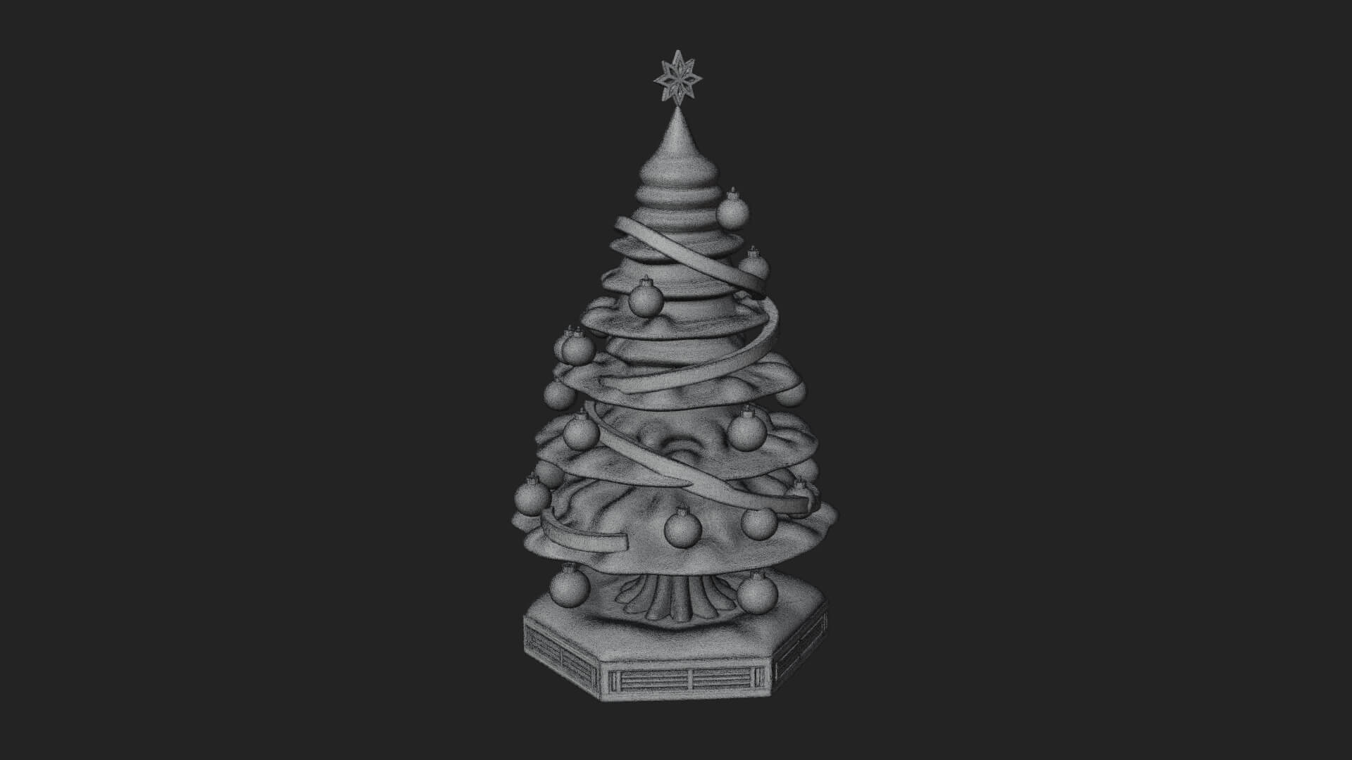 Decorated Christmas Tree Model Design 19 3D Print Model 3D Model