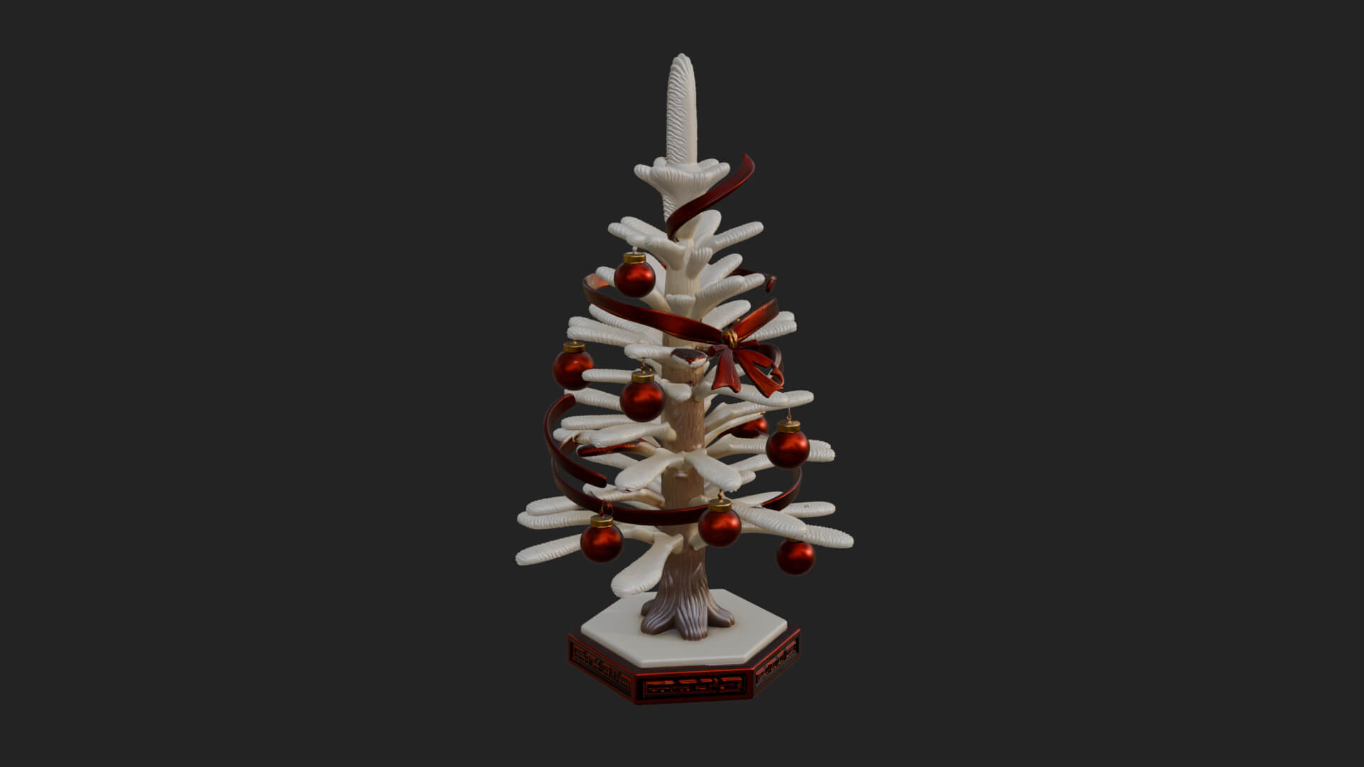 Decorated Christmas Tree Model Design 21 3D Print Model 3D Model