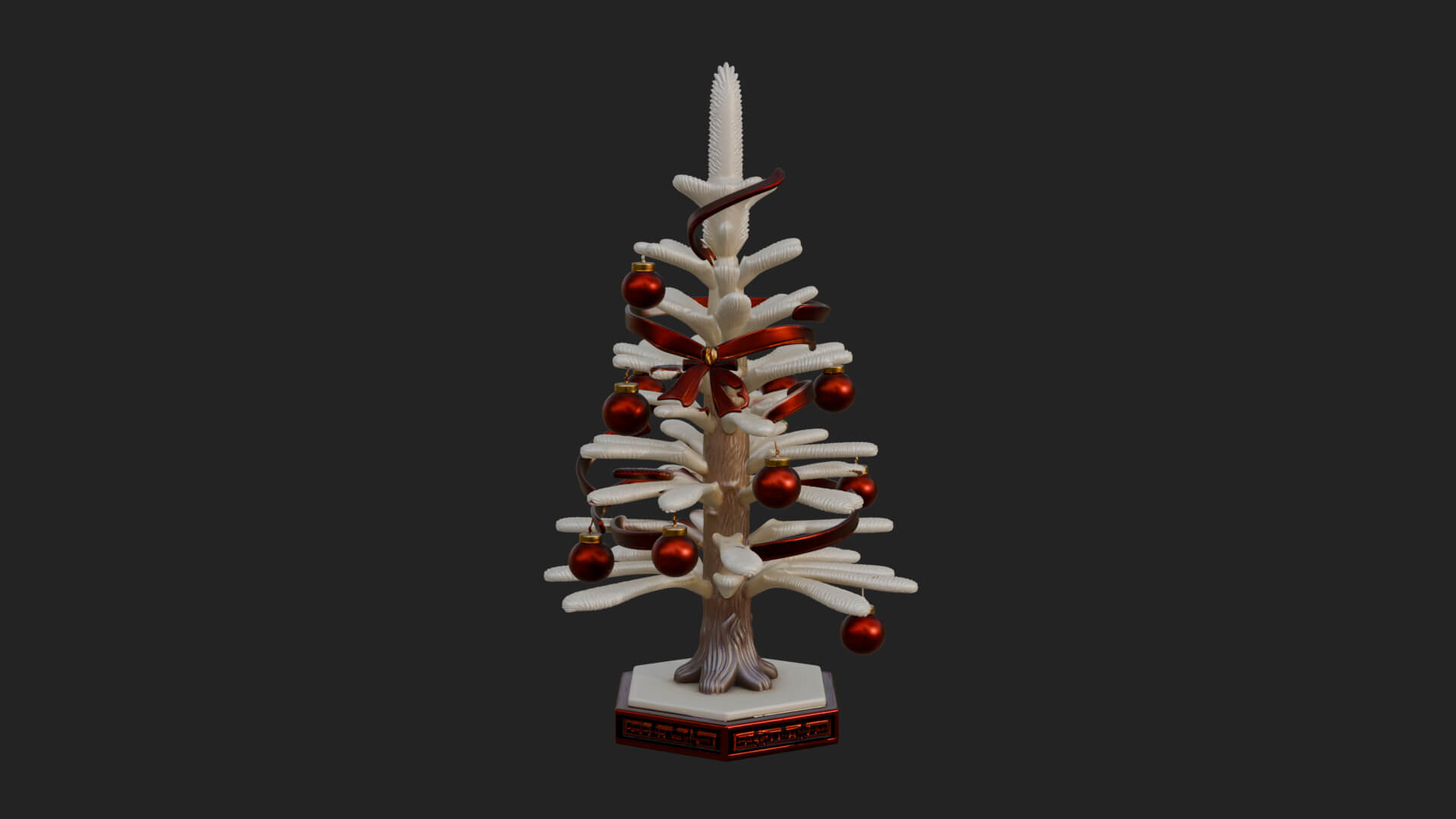 Decorated Christmas Tree Model Design 21 3D Print Model 3D Model