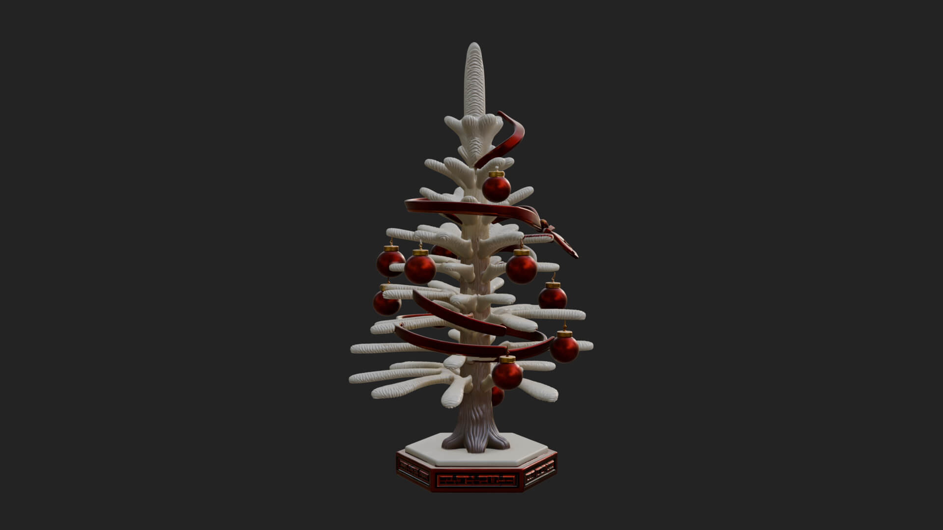 Decorated Christmas Tree Model Design 21 3D Print Model 3D Model