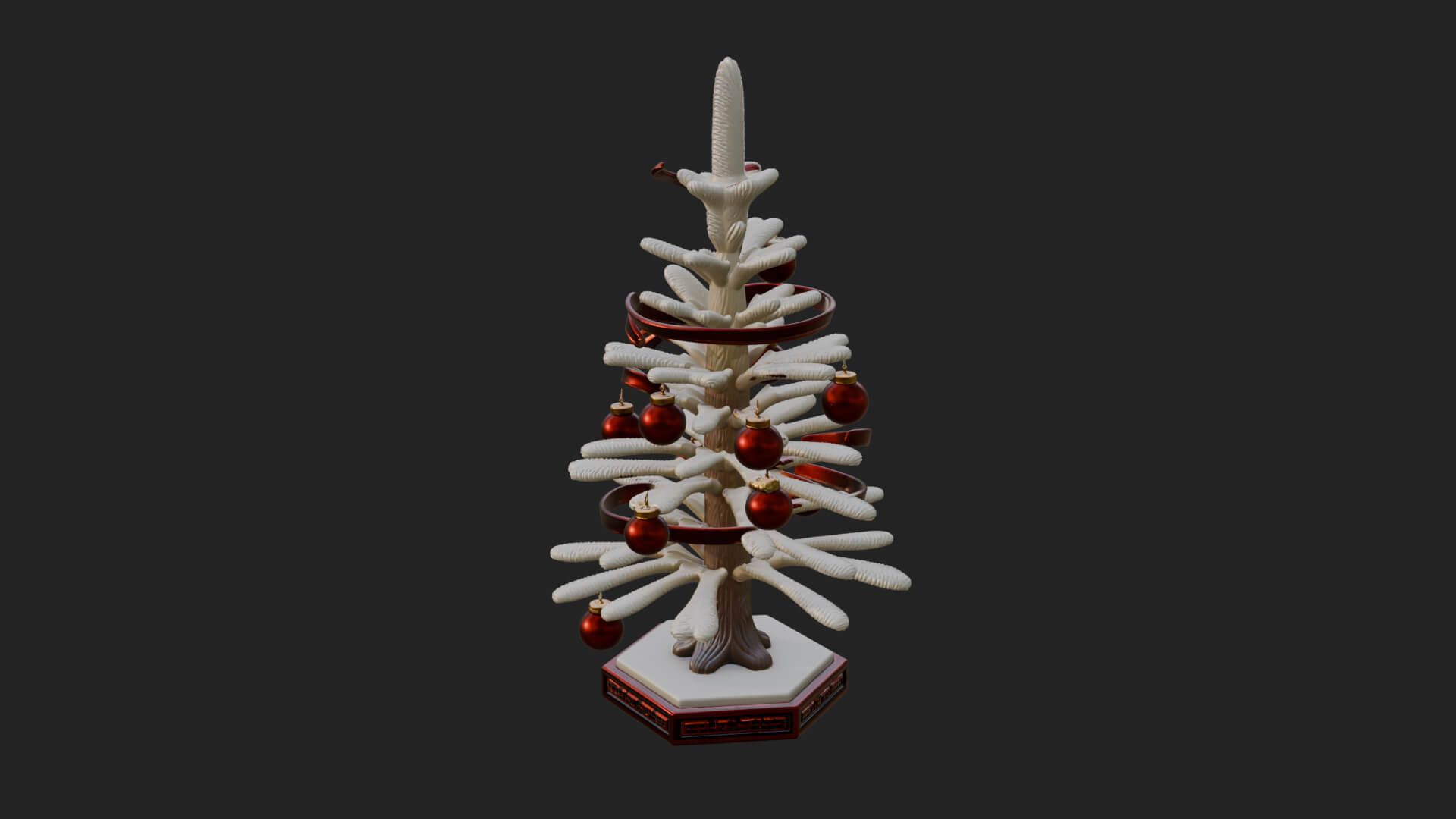 Decorated Christmas Tree Model Design 21 3D Print Model 3D Model
