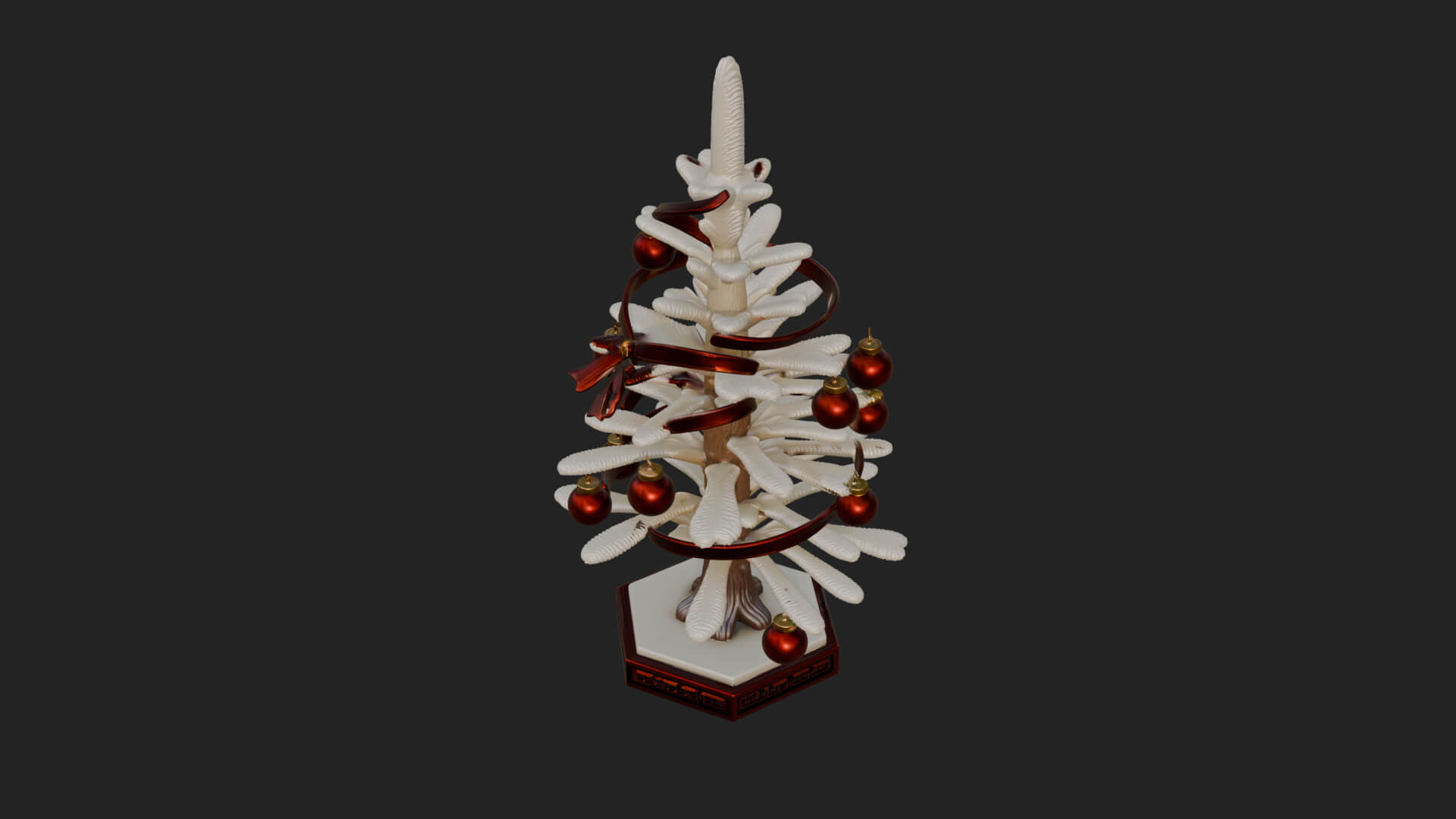 Decorated Christmas Tree Model Design 21 3D Print Model 3D Model