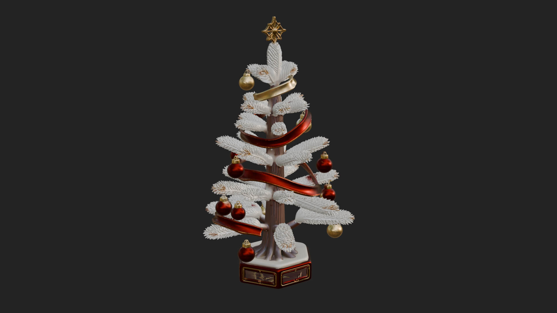 Decorated Christmas Tree Model Design 22 3D Print Model 3D Model