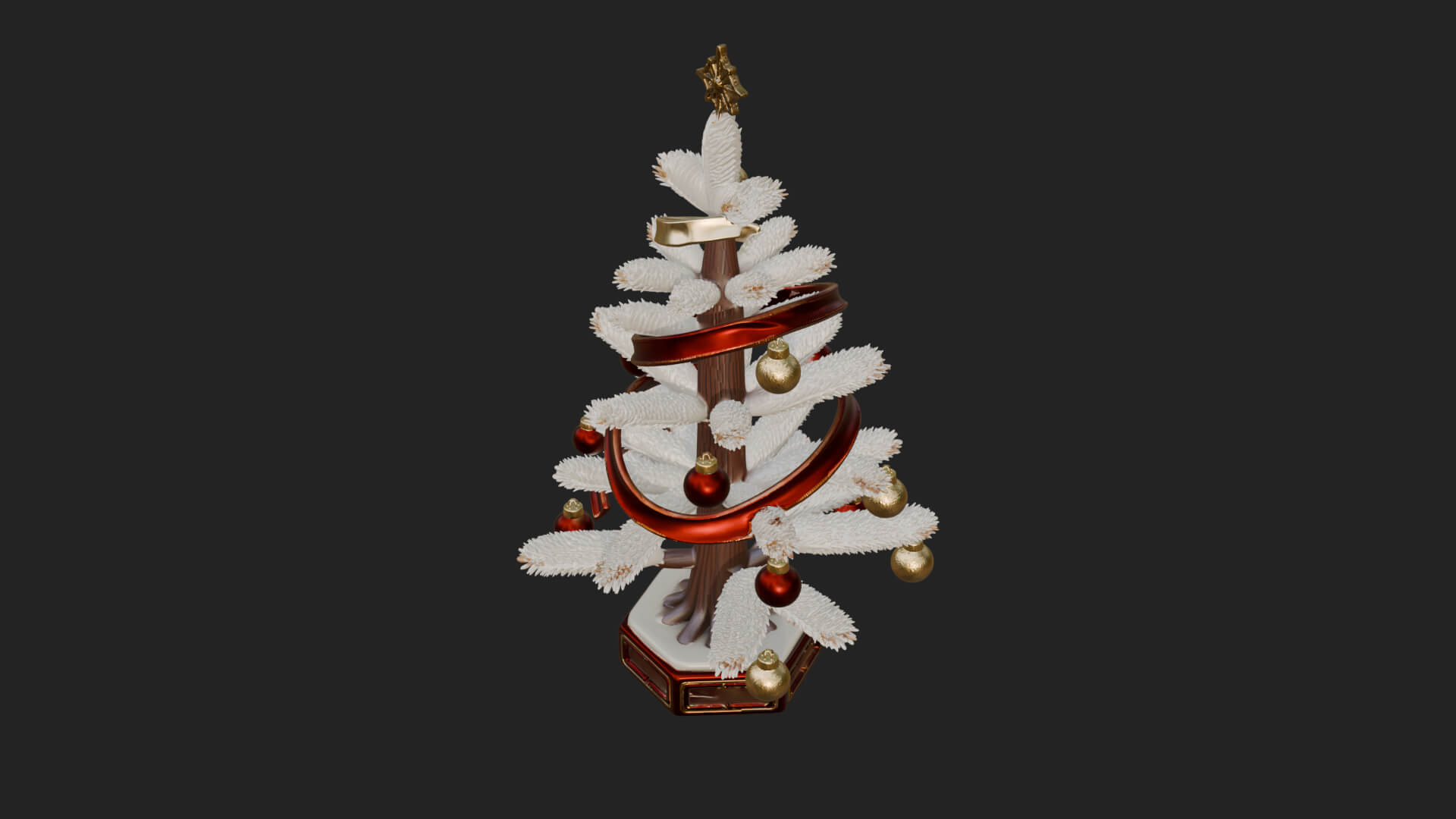 Decorated Christmas Tree Model Design 22 3D Print Model 3D Model