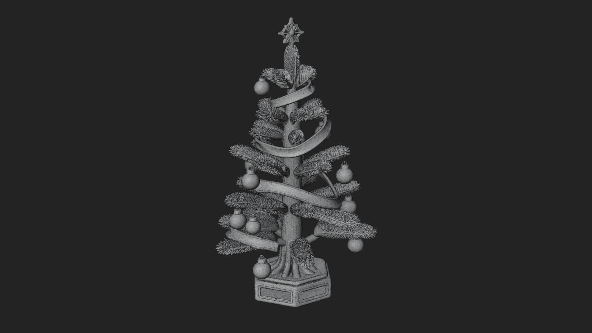 Decorated Christmas Tree Model Design 22 3D Print Model 3D Model