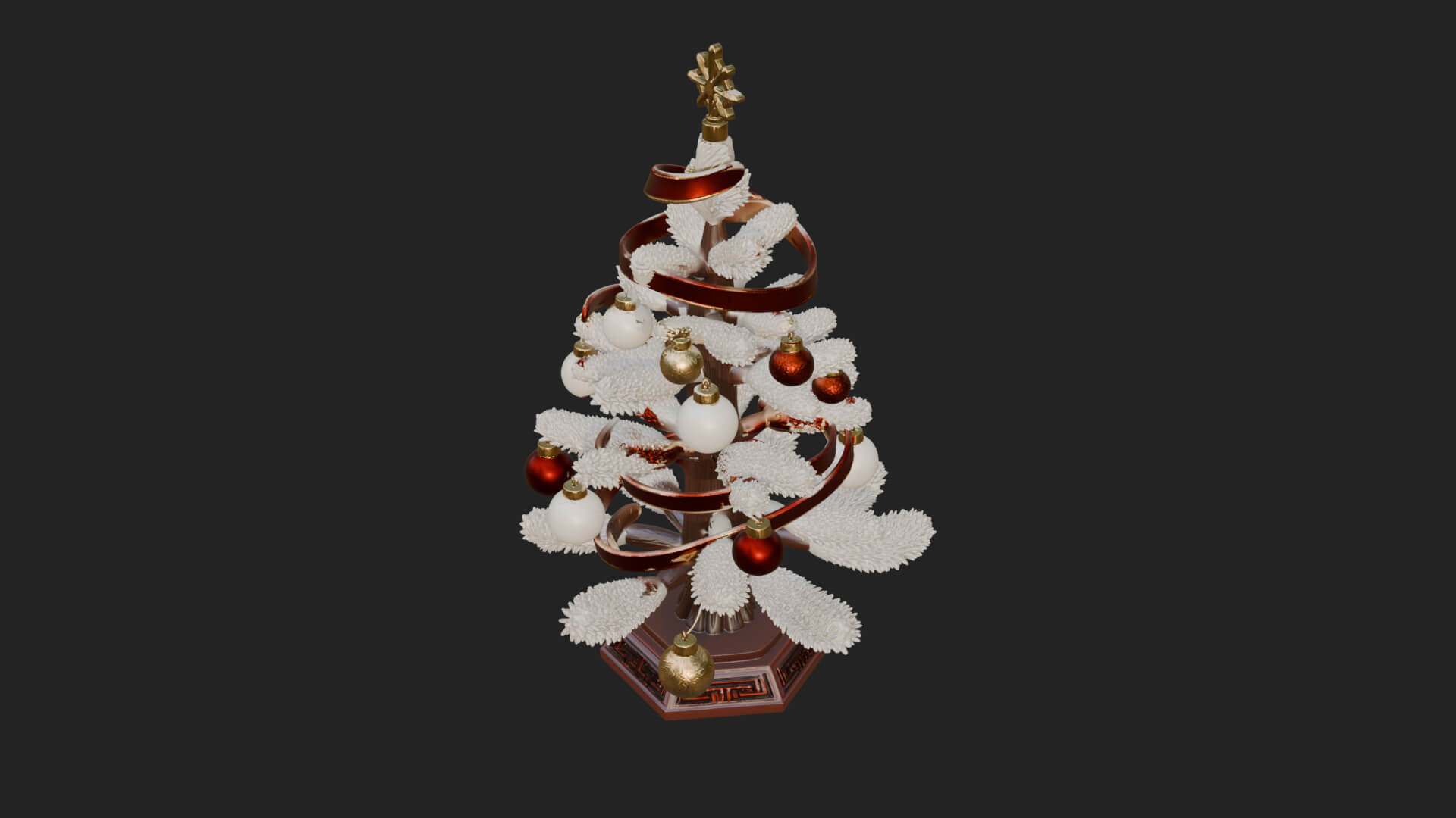 Decorated Christmas Tree Model Design 24 3D Print Model 3D Model