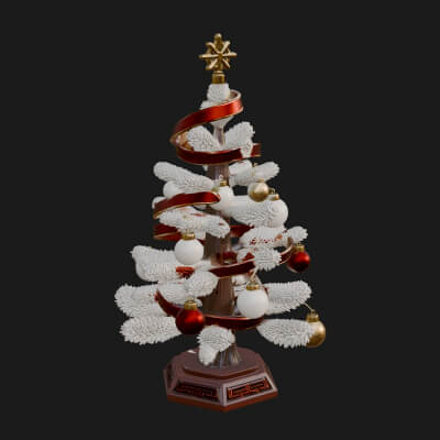 Decorated Christmas Tree Model Design 24 3D Print Model