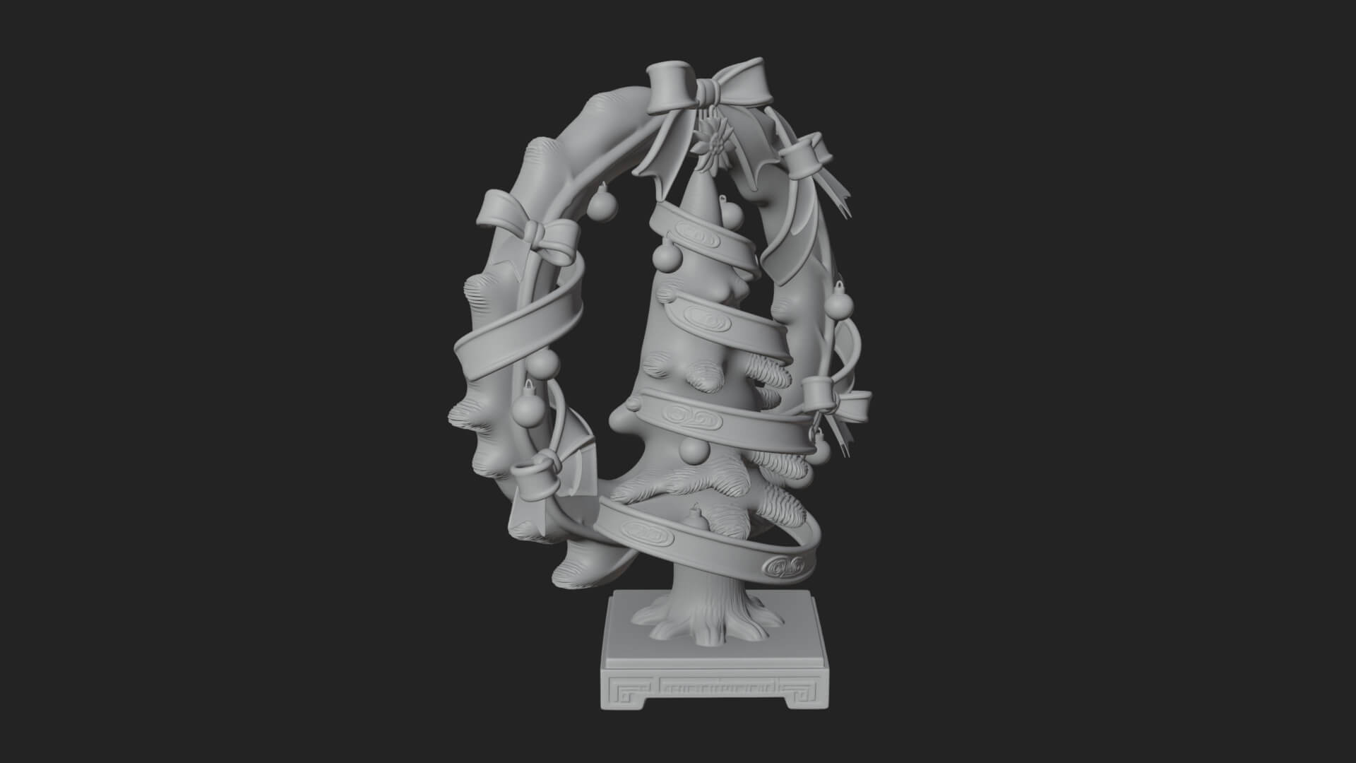 Decorated Christmas Tree Model Design 25 3D Print Model 3D Model
