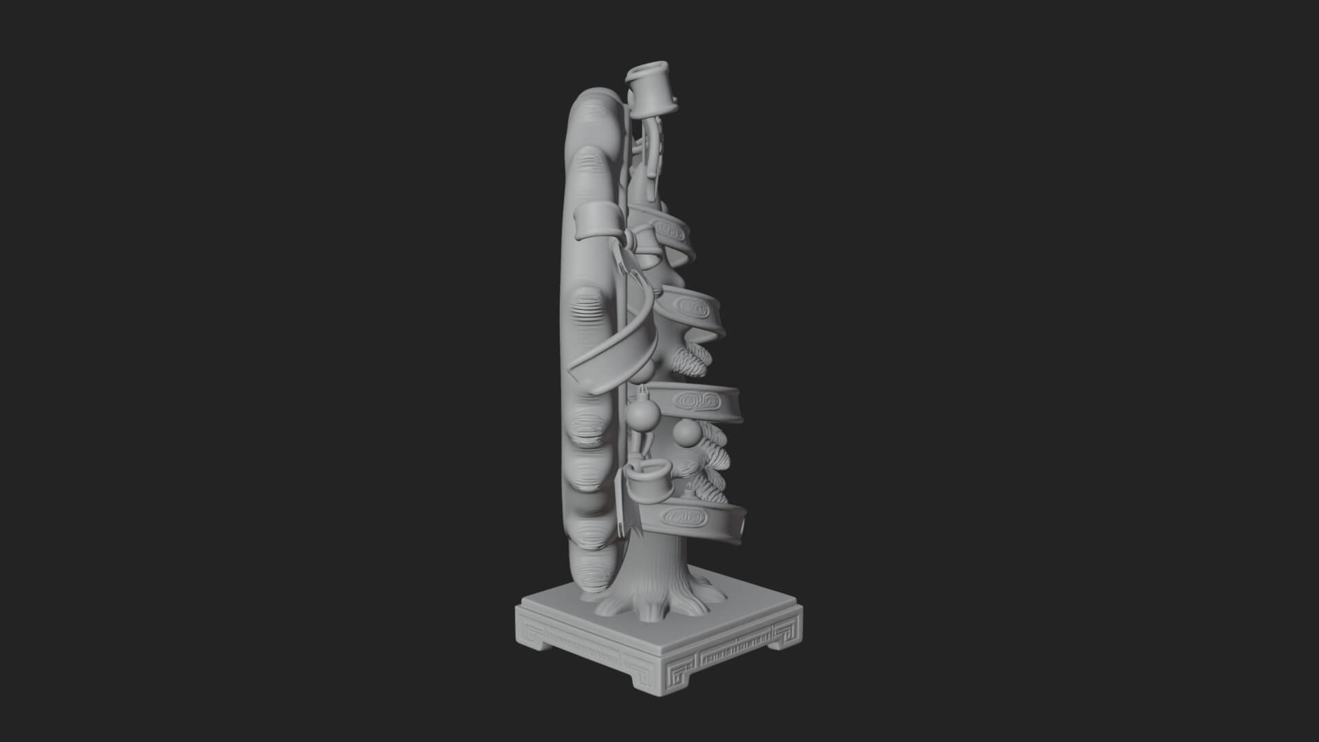 Decorated Christmas Tree Model Design 25 3D Print Model 3D Model