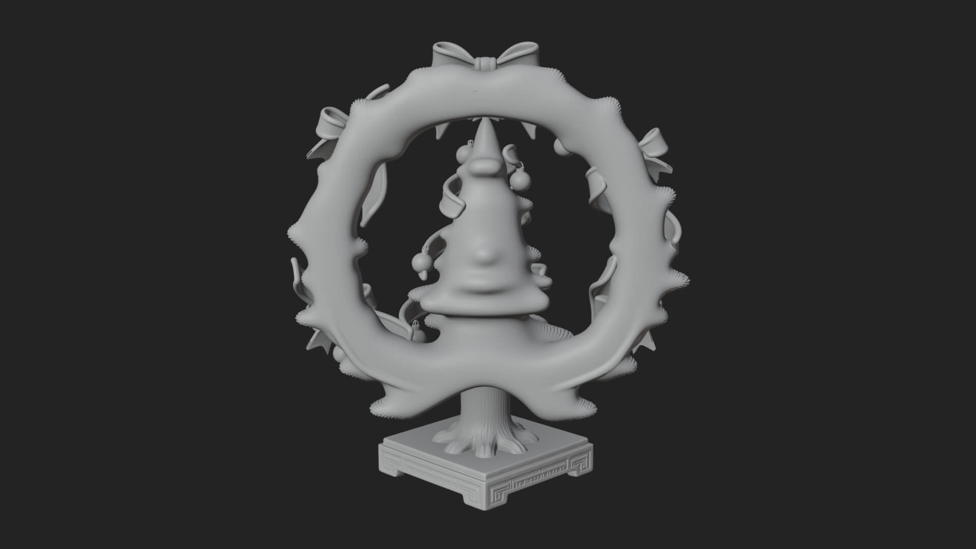 Decorated Christmas Tree Model Design 25 3D Print Model 3D Model