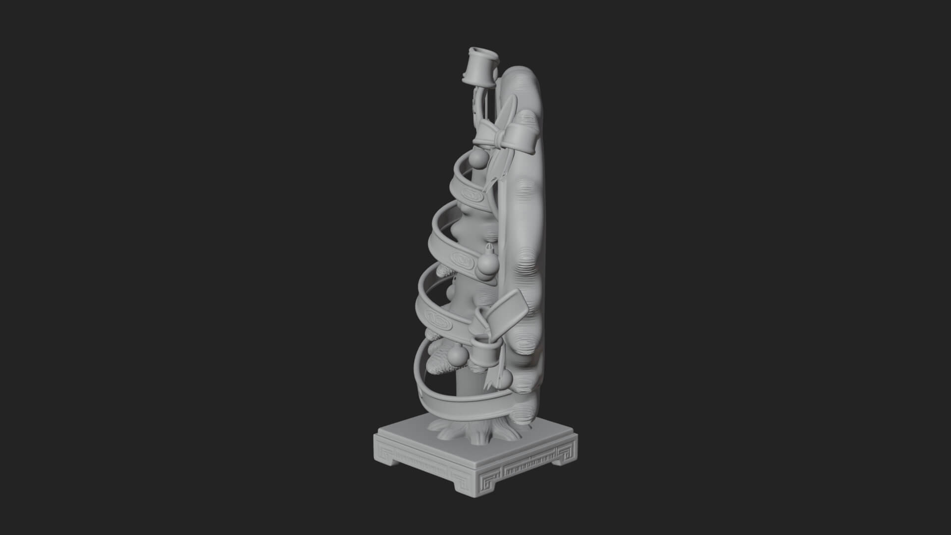 Decorated Christmas Tree Model Design 25 3D Print Model 3D Model