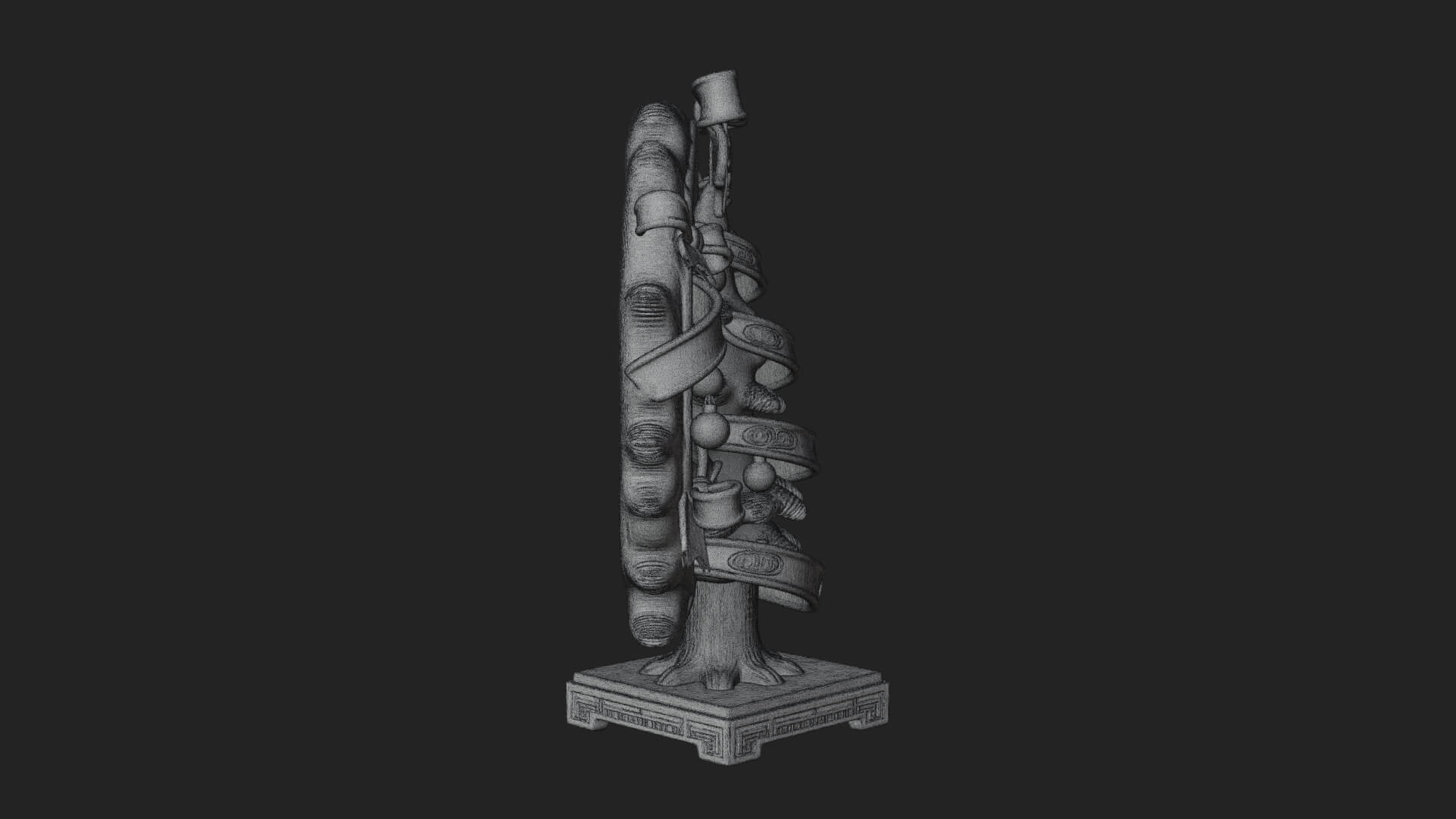 Decorated Christmas Tree Model Design 25 3D Print Model 3D Model
