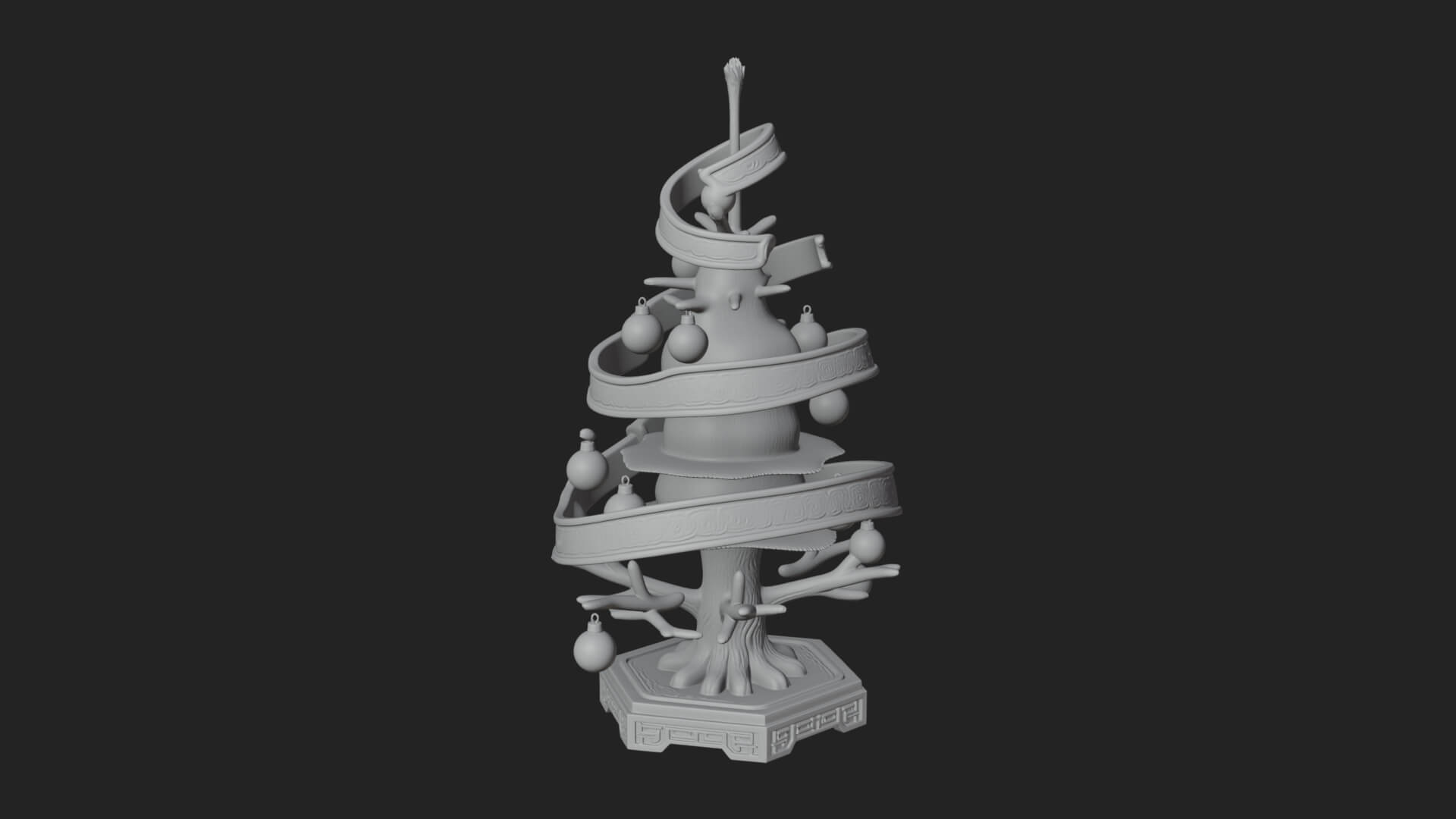 Decorated Christmas Tree Model Design 26 3D Print Model 3D Model