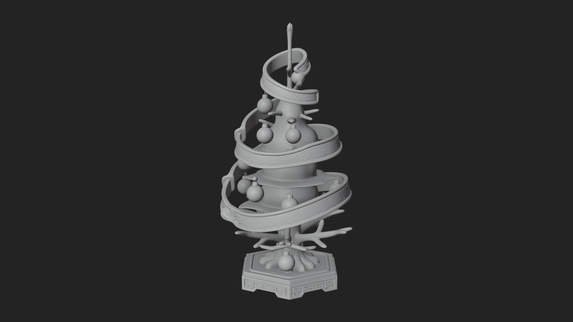 Decorated Christmas Tree Model Design 26 3D Print Model 3D Model